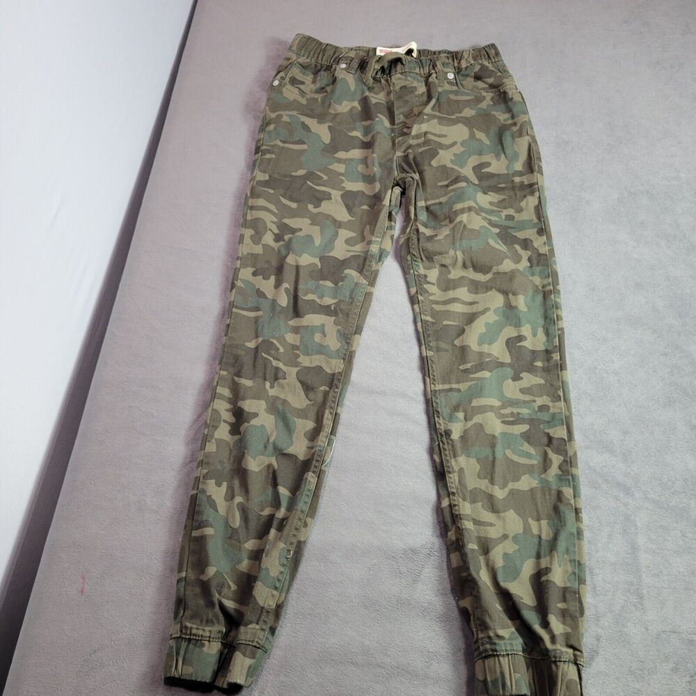 Levis Joggers Boys 14 Green Camo Jeans Black Dark Wash Pockets Faded Denim 24x25
